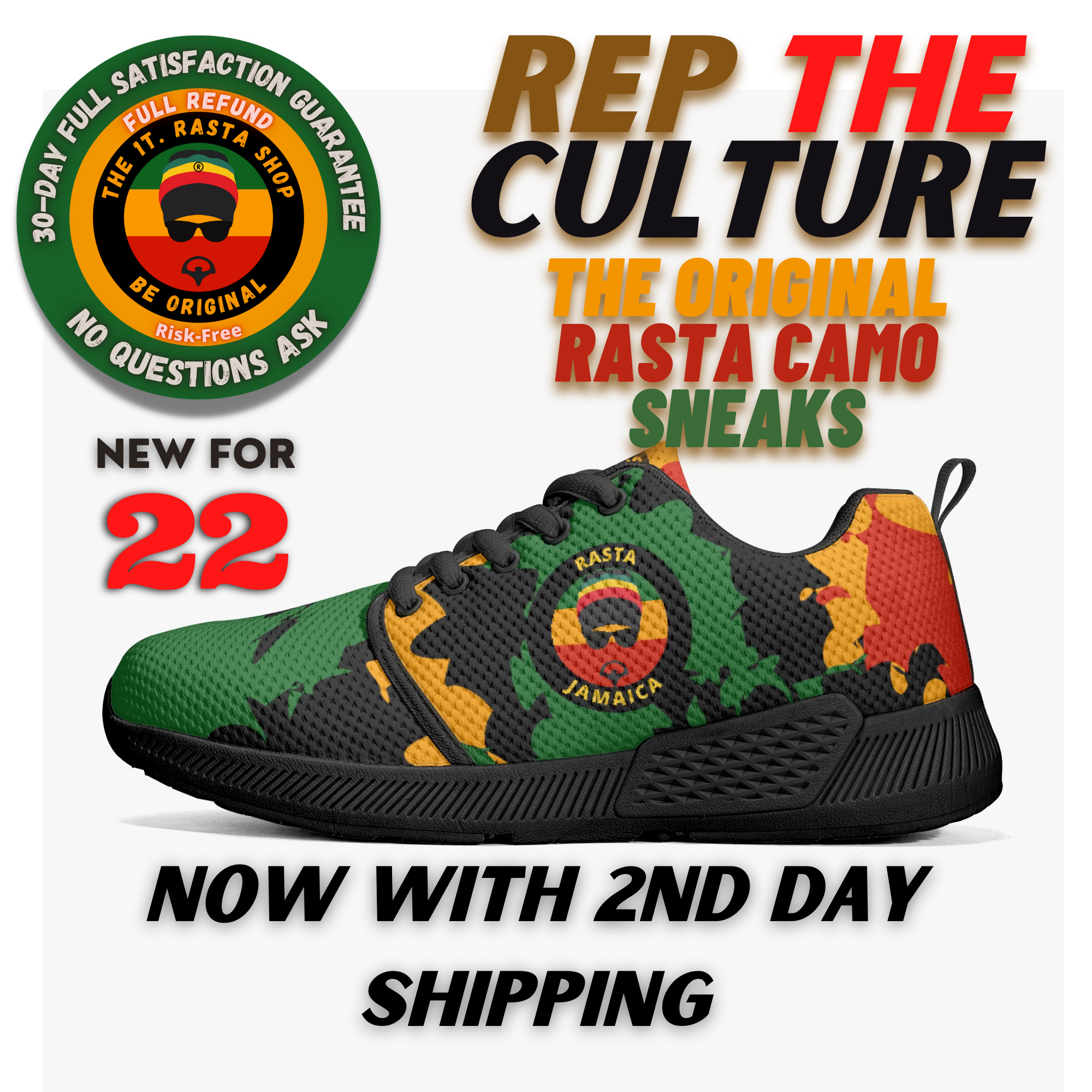 Rasta Shop Camo Stylish Mesh Running Shoes Main Image